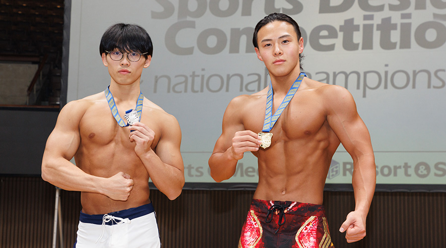 大阪リゾート&スポーツ専門学校 スポーツデザインコンペティション ボディメイクコンテスト大阪学校内予選大会当日の表彰風景①